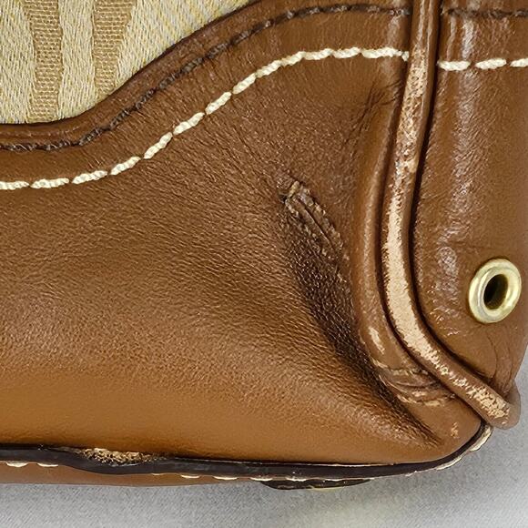 COACH Hampton Optic Signature Jacquard & Leather Handbag w/ Matching fold Wallet - Picture 14 of 16